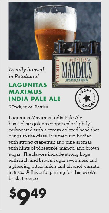 Lagunitas Maximus India Pale Ale, 6 pack, 12 oz. bottles - $9.49