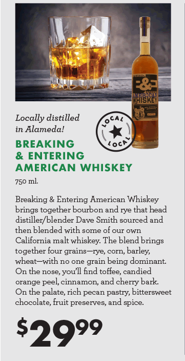 Breaking & Entering American Whiskey, 750 ml. - $29.99