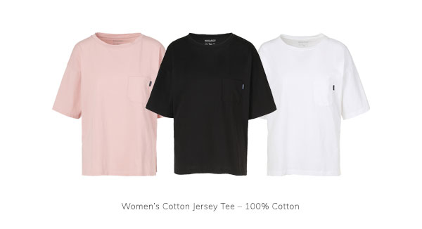 Women’s Cotton Jersey Tee – 100% Cotton
