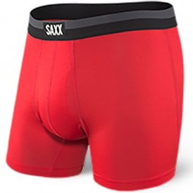 Sport Mesh Fly Boxer Brief, Red
