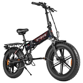 ENGWE EP-2 Folding Fat Tire Electric Moped Bicycle Black
