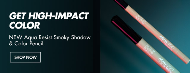 Get high-impact color with the NEW Aqua Resist Smoky Shadow & Color Pencil