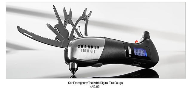 Car Emergency Tool with Digital Tire Gauge