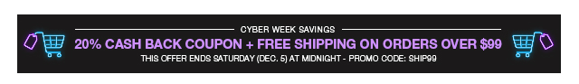 Cyber Week Savings