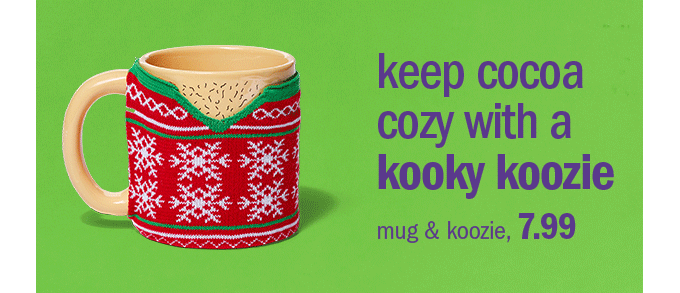 Keep cocoa cozy with a kooky koozie