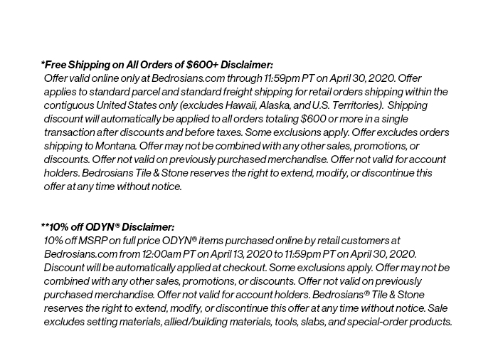 Free Online Shipping and 10% Off ODYN? Tool Orders Disclaimers