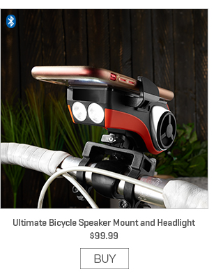 Ultimate Bicycle Speaker Mount and Headlight
