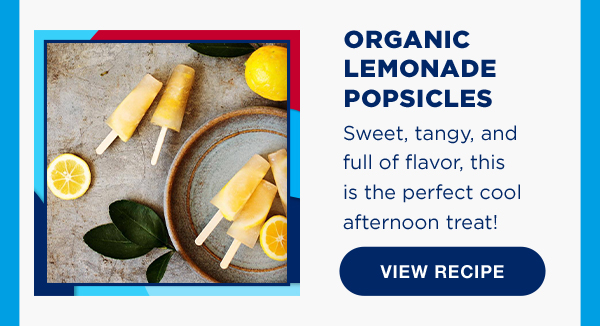 Organic Lemonade Popsicles.