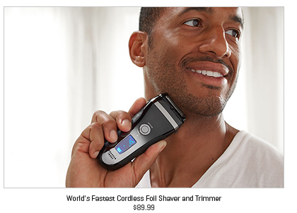 World''s Fastest Cordless Foil Shaver and Trimmer
