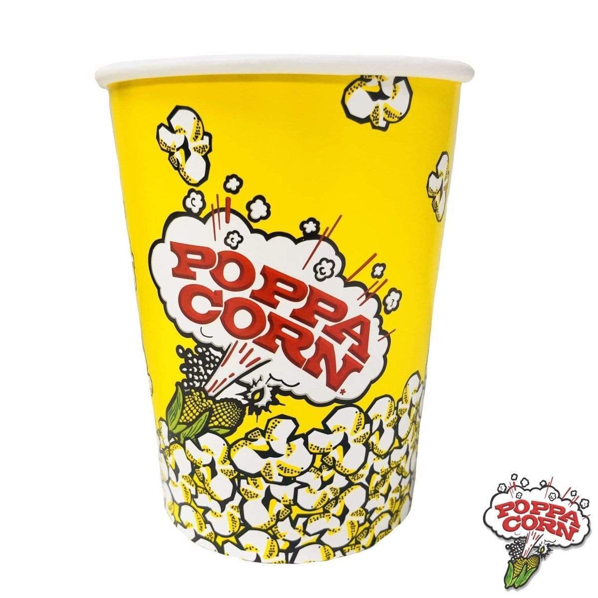 CUP032 - Rolled Rim Popcorn Cups - Medium 32 oz - 500/Case