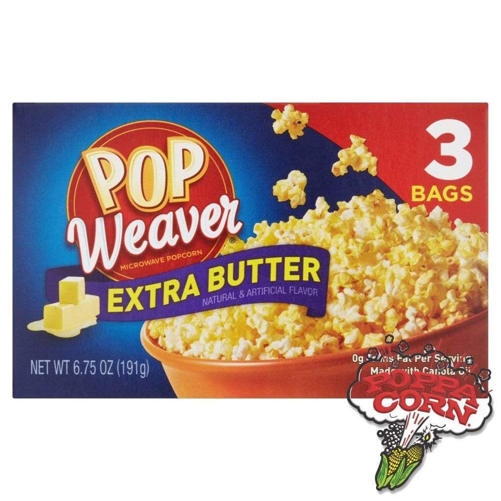Early Black Friday Deal - Pop Weaver Extra Butter Microwave Popcorn Case of 36 (12 x 3 Bags) ***NOW AVAILABLE IN CANADA***