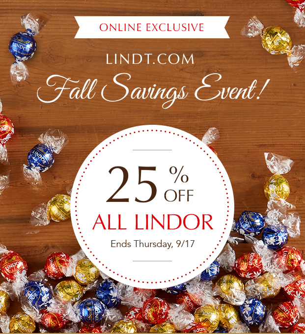 Lindt.com Fall Savings Event