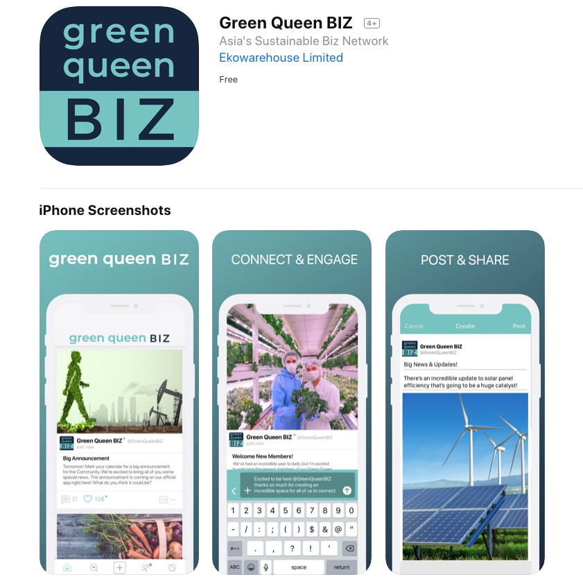 Download Green Queen BIZ Sustainability Community App iOS & Play Store