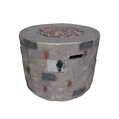 Kaur Outdoor Lightweight Concrete Circular Fire Pit