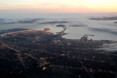 The San Francisco Bay Area from above. Photo by Adbar. Used under CC BY-SA 3.0