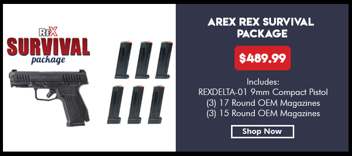 Rex Ultimate package including, REXDELTA-01, 3 17rd mags, 3 15rd mags