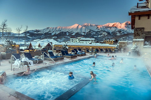 The rooftop pool at The Madeline Hotel