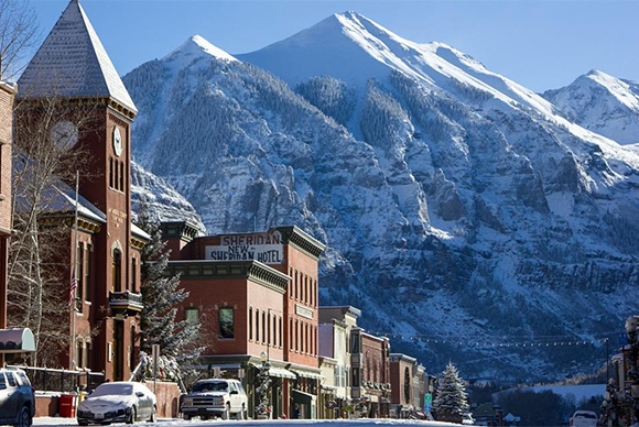 Town of Telluride in Winter