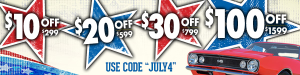 Save $10 Off $299, $20 Off $599, $30 Off $799, $100 Off $1,599 Orders - Promo Code: JULY4