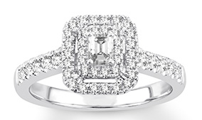 Diamond Halo Engagement Ring