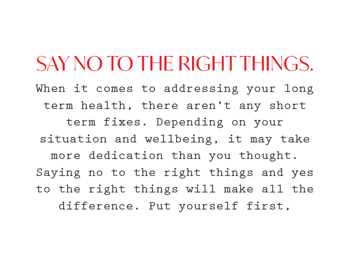 Say no to the right things