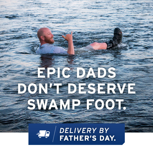 Epic Dads don't deserve swamp foot - Get cool with the I-Drain Socks - Delivery by Father's Day - Shop Now