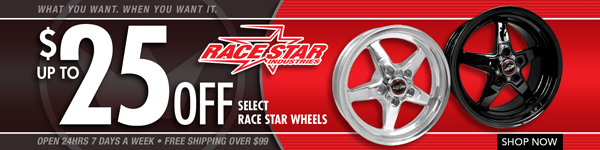 Save up to $25 off Select Race Star Wheels