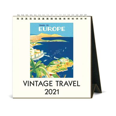 2021 Desk Calendar Vintage Travel 