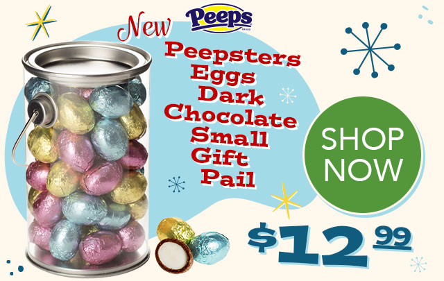 PEEPS Peepsters Eggs Dark Chocolate Small Gift Pail - $12.99 - SHOP NOW