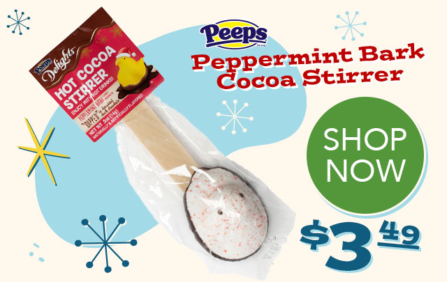 PEEPS Peppermint Bark Cocoa Stirrer - $3.49 - SHOP NOW