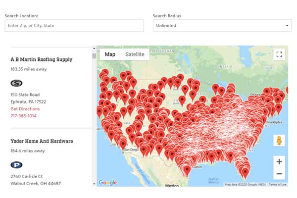 Case Find A Dealer Tool - Map of all dealers