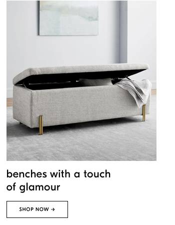 benches with a touch of glamour