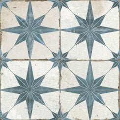 Scintilla Sapphire Star Pattern 45cm x 45cm Wall & Floor Tile