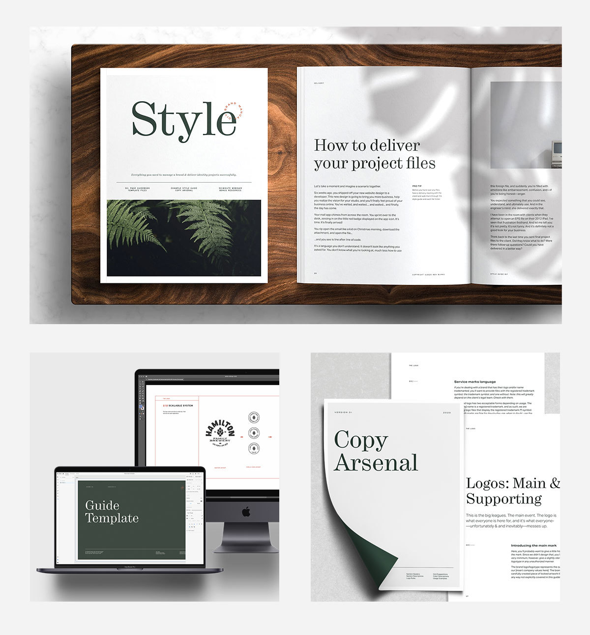 A few previews of the Style Guide Kit in action