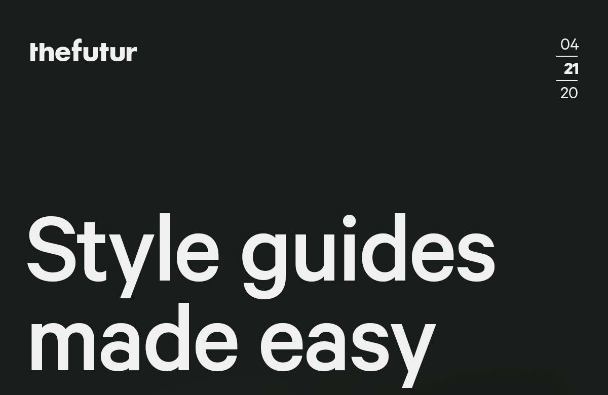 Style guides made easy: introducing the Style Guide Kit from The Futur