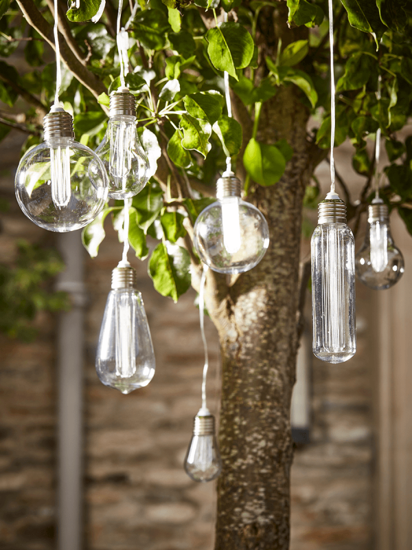 Solar Vintage Style Bulb String Lights