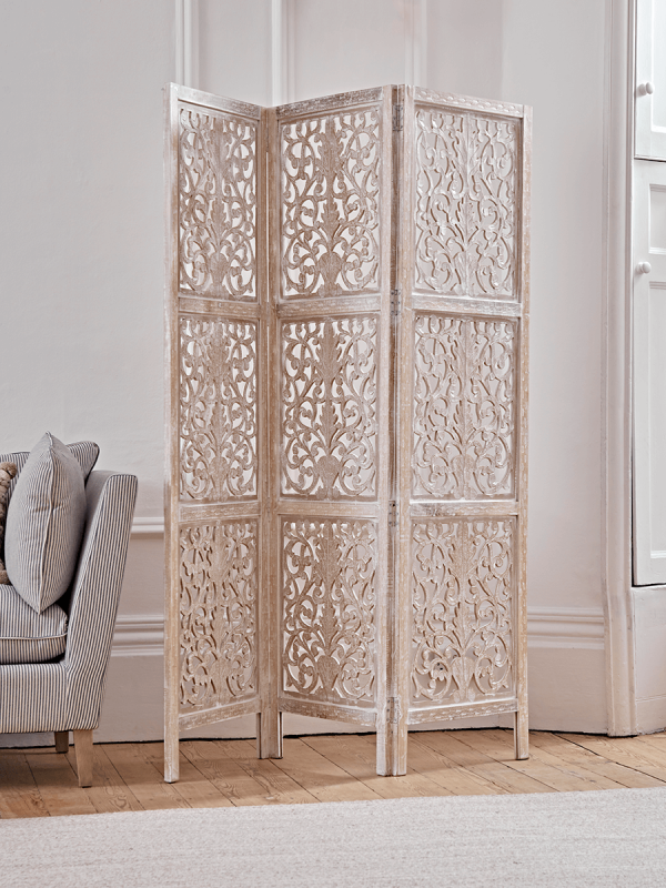 White Filigree Screen