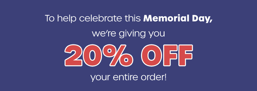 20% off your entire order!