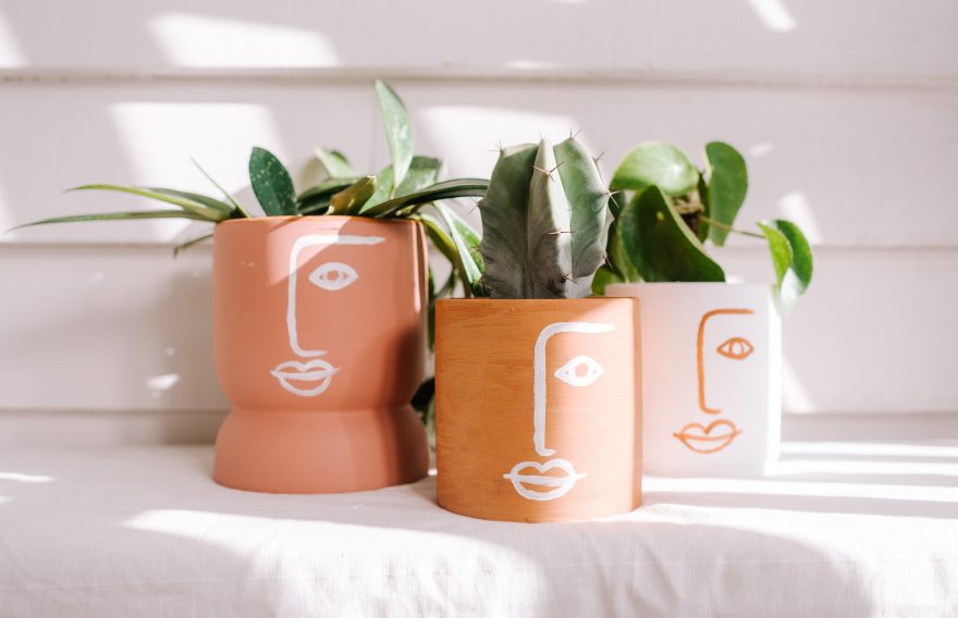 Make These Easy Face Art Planters