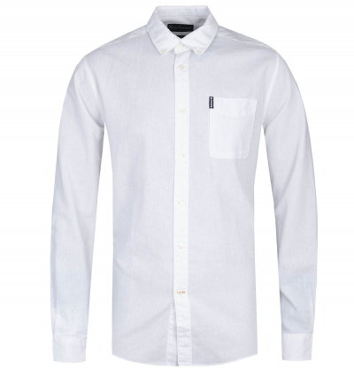 Barbour Seaton Long Sleeve White Shirt