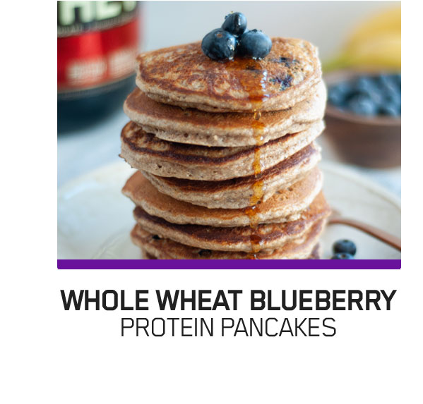 Whole Wheat Blueberry Protein Pancakes