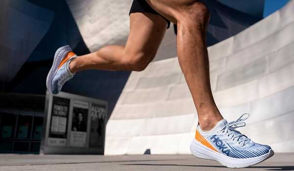 image: man running in new Hoka One One shoes