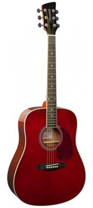 Brunswick: Dreadnought Acoustic Guitar Red