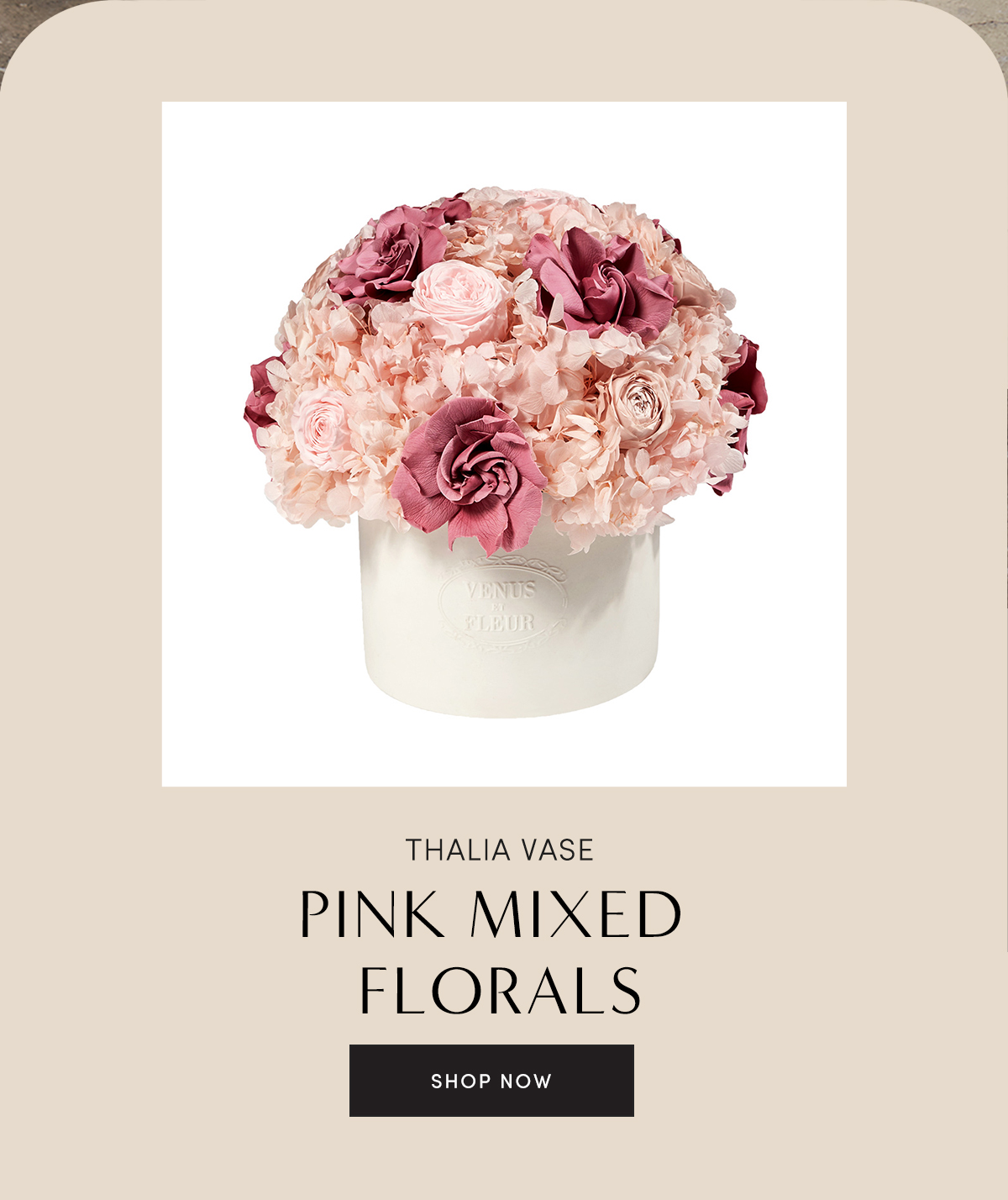 Thalia Vase Pink Mixed Florals. Shop Now.