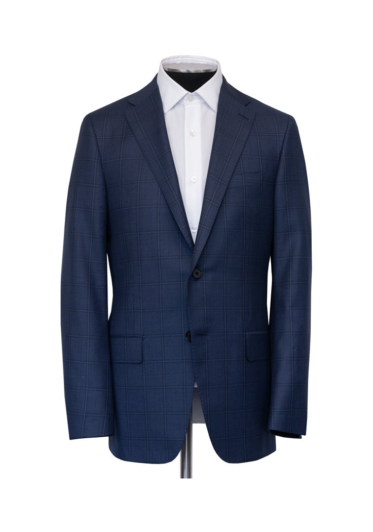 Blue Birdseye Windowpane Tasmanian Suit