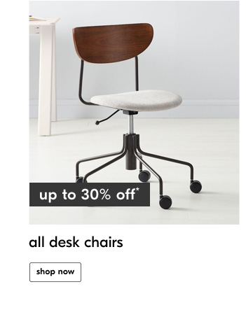 up to 30% off all desk chairs
