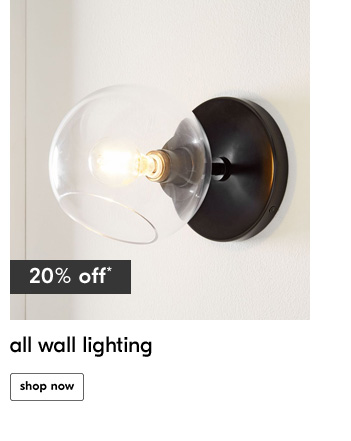 20% off all wall lighting