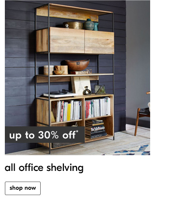 up to 30% off all office shelving