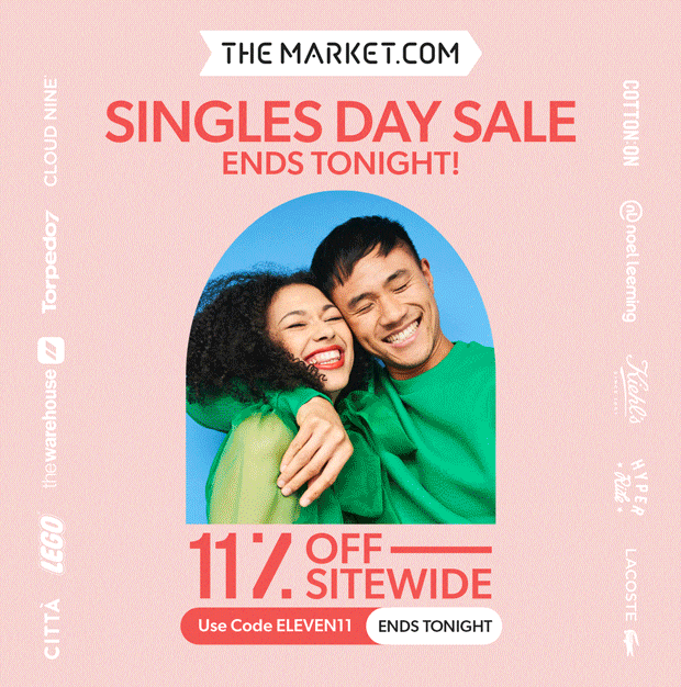 Singles day 11% off sitewide