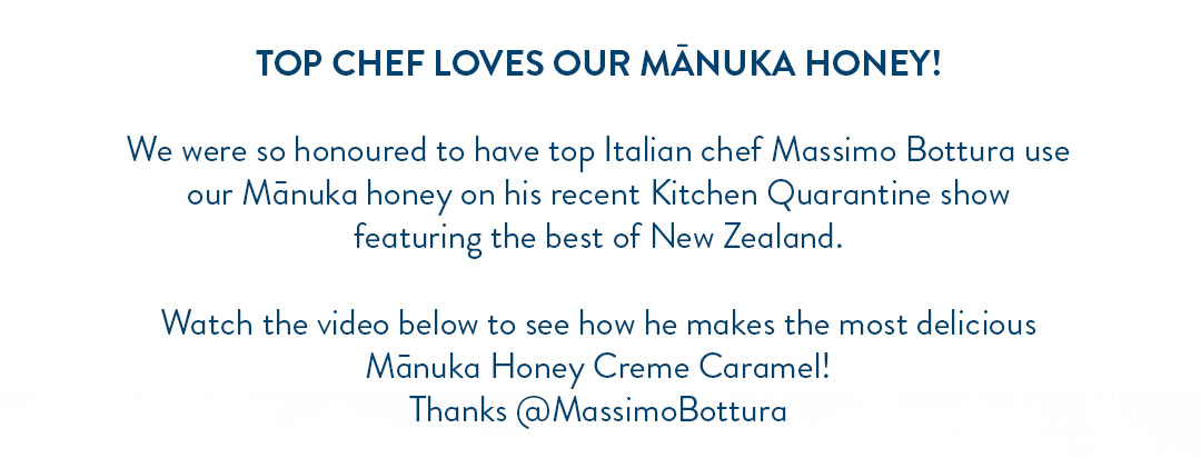 Massimo Bottura cooking with Manuka Honey